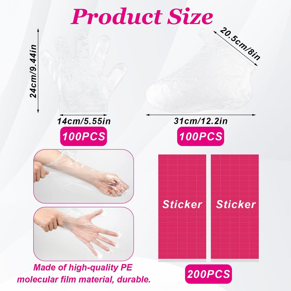 Disposable Paraffin Wax Liners for Hands and Feet - 200 Pcs Spa & Beauty