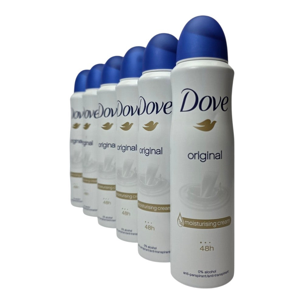 6 Pack Deodorant Spray - Original 5oz / 150ml with Blue Cap