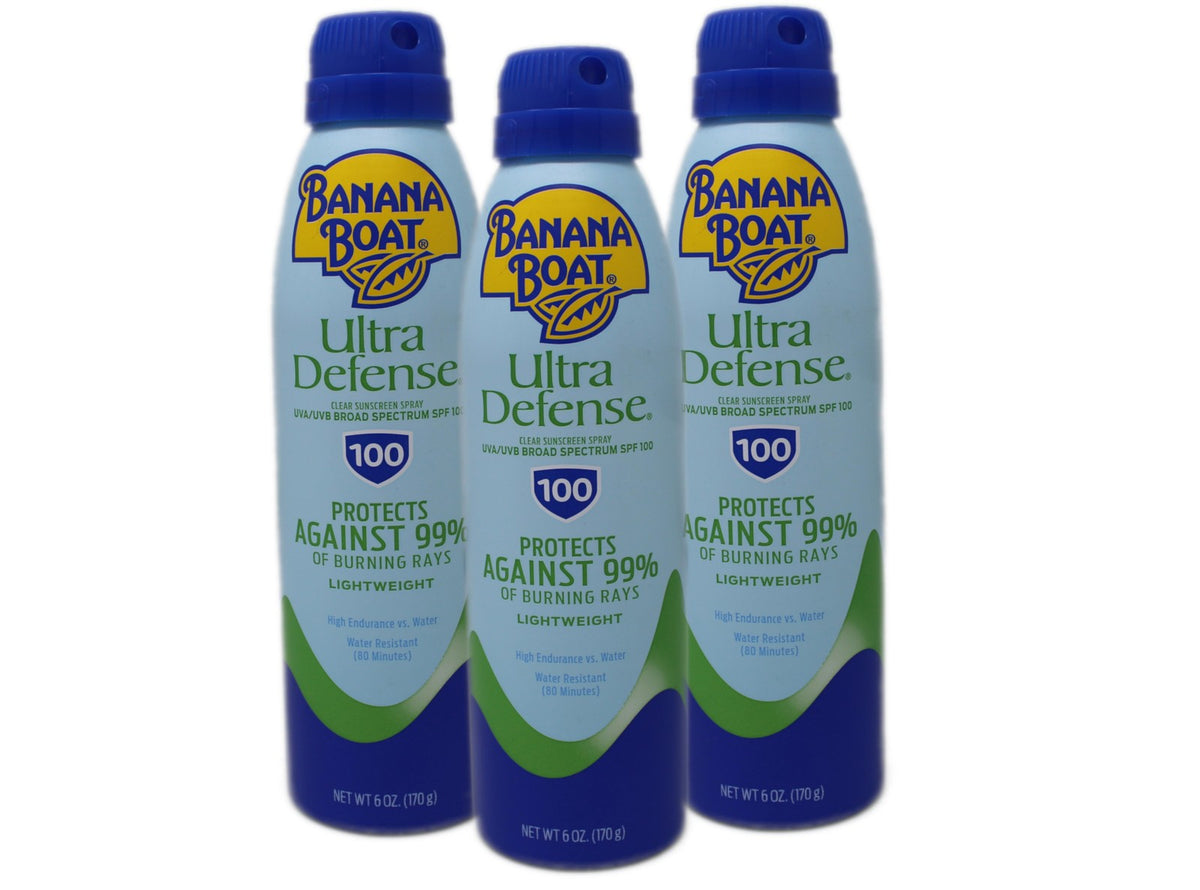 SPF 100 Sunscreen Spray - Broad Spectrum Water-Resistant Adult Sunblock 6 oz 3-Pack