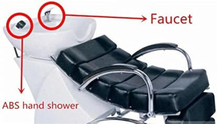 Salon Shampoo Bowl Faucet with Adjustable Shower Spray Chrome Finish