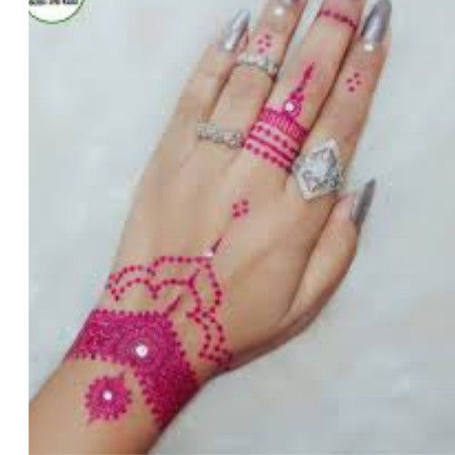 Golecha Henna Mehandi Temporary Tattoo Kit - 12 Cones Pink