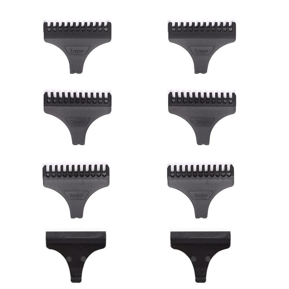 8 Pack Hair Clipper Guide Comb Set with 1mm, 2mm, 3mm Lengths and Protection Guard