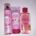 Set of 3 Bath & Body Works Body Cream Lotion Shower Gel & Spray Champagne Sprinkles