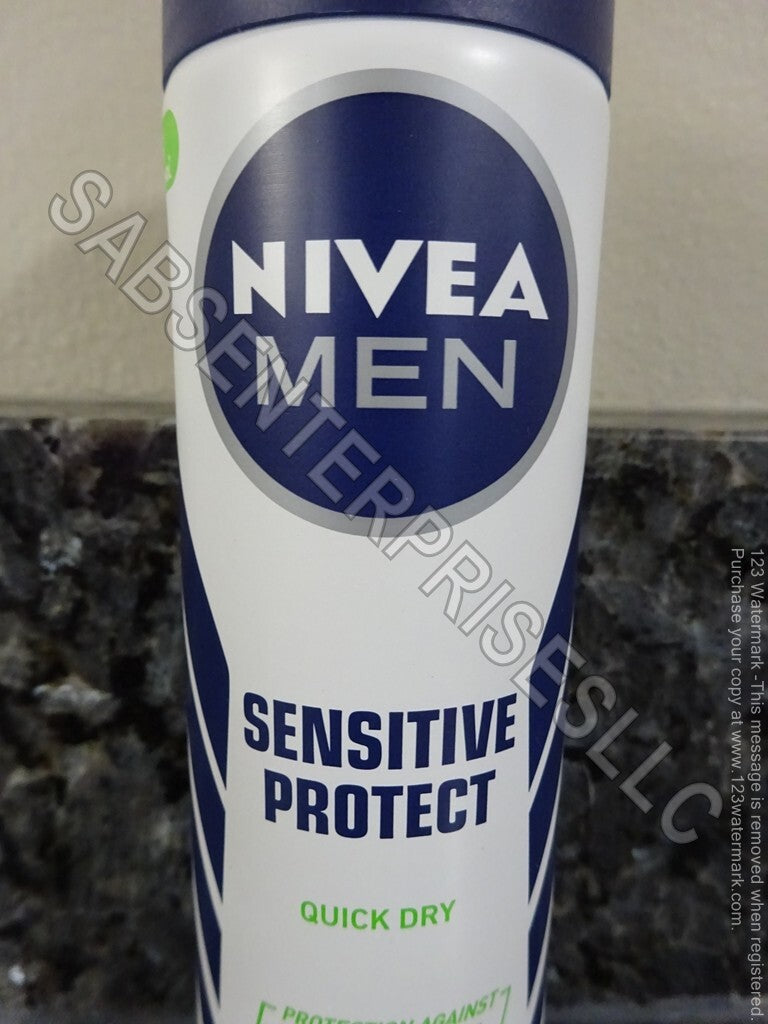 6 Pack Nivea Men Sensitive Protect 48hr Antiperspirant Deodorant Body Spray 150ml
