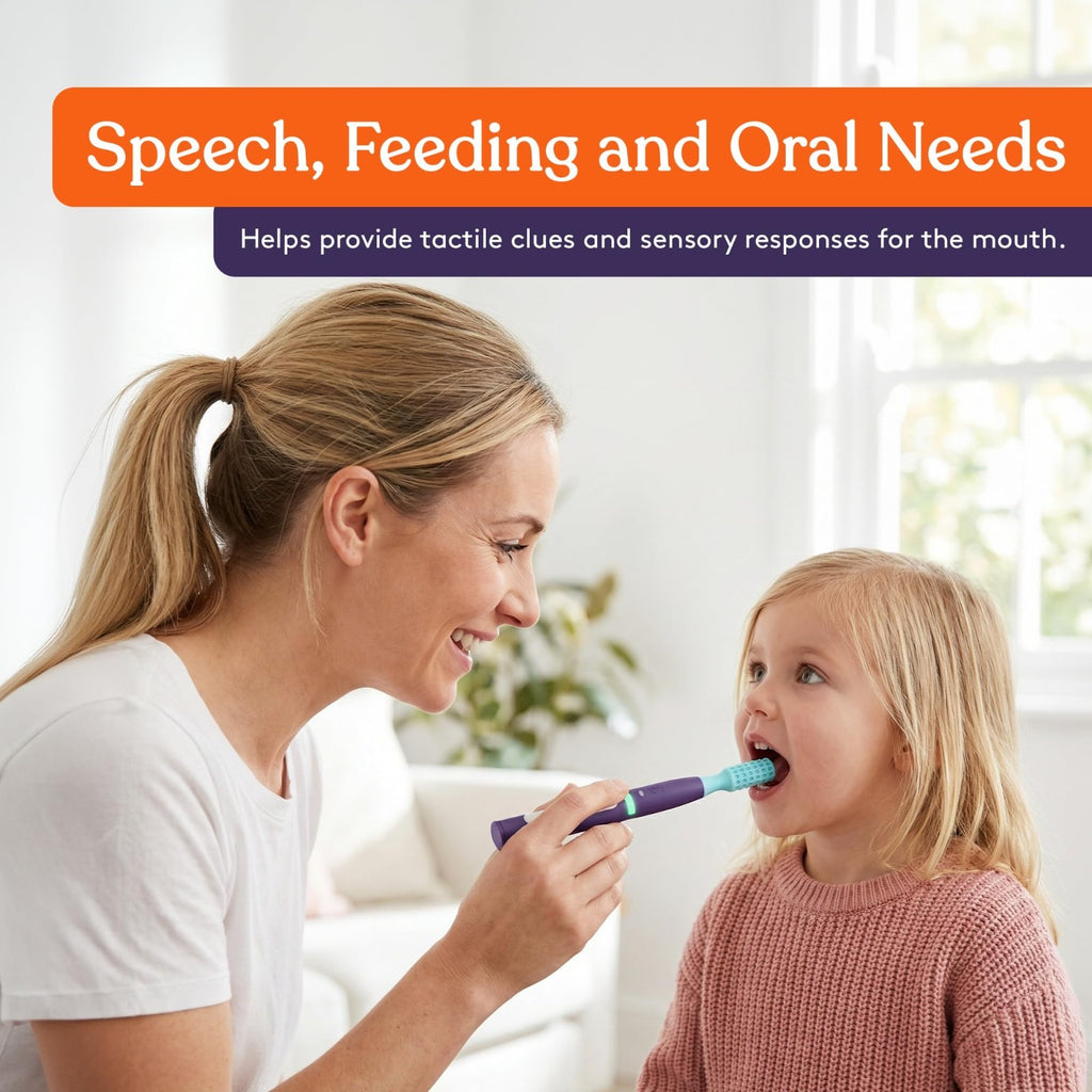 Oral Motor Stimulation Kit with 12 Textured Heads for Sensory and Speech Support