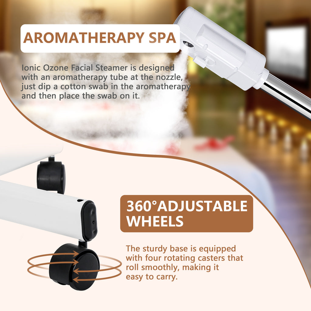 Professional Ozone Facial Steamer with Hot Mist Function & Adjustable Height
