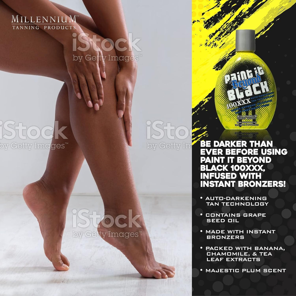 2-Pack Dark Tanning Lotion - Black 100XXX Bronzer for Indoor Outdoor Use