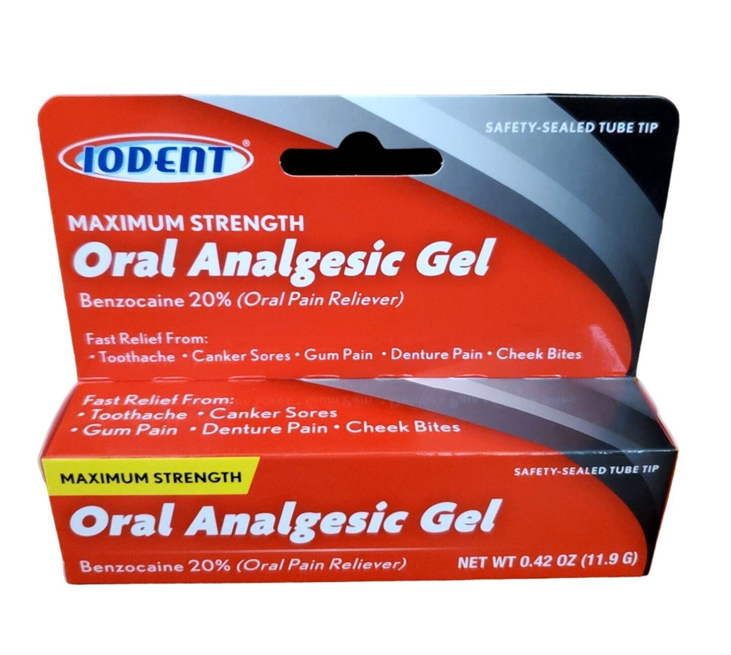 Maximum Strength Oral Analgesic Gel 0.42oz for Toothache & Cold Sores