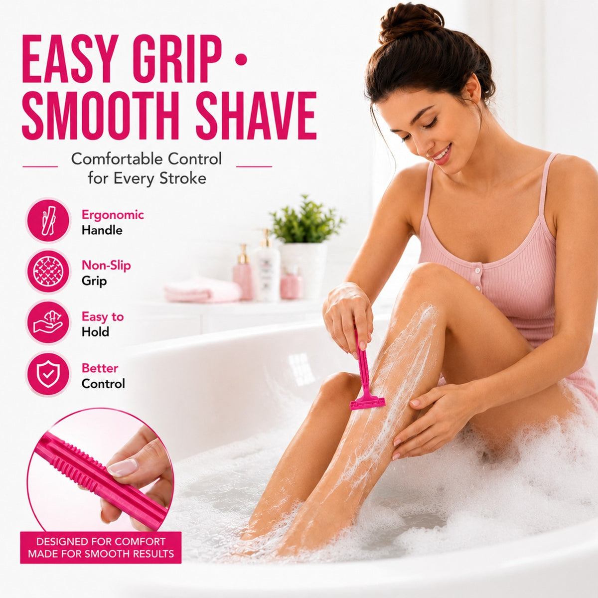 Disposable Women's Bikini Shavers 10-Pack for Sensitive Skin