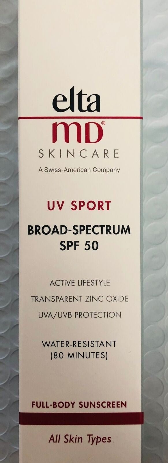 EltaMD UV Sport Broad Spectrum SPF 50 Sunscreen 3oz Water-Resistant UV Protection