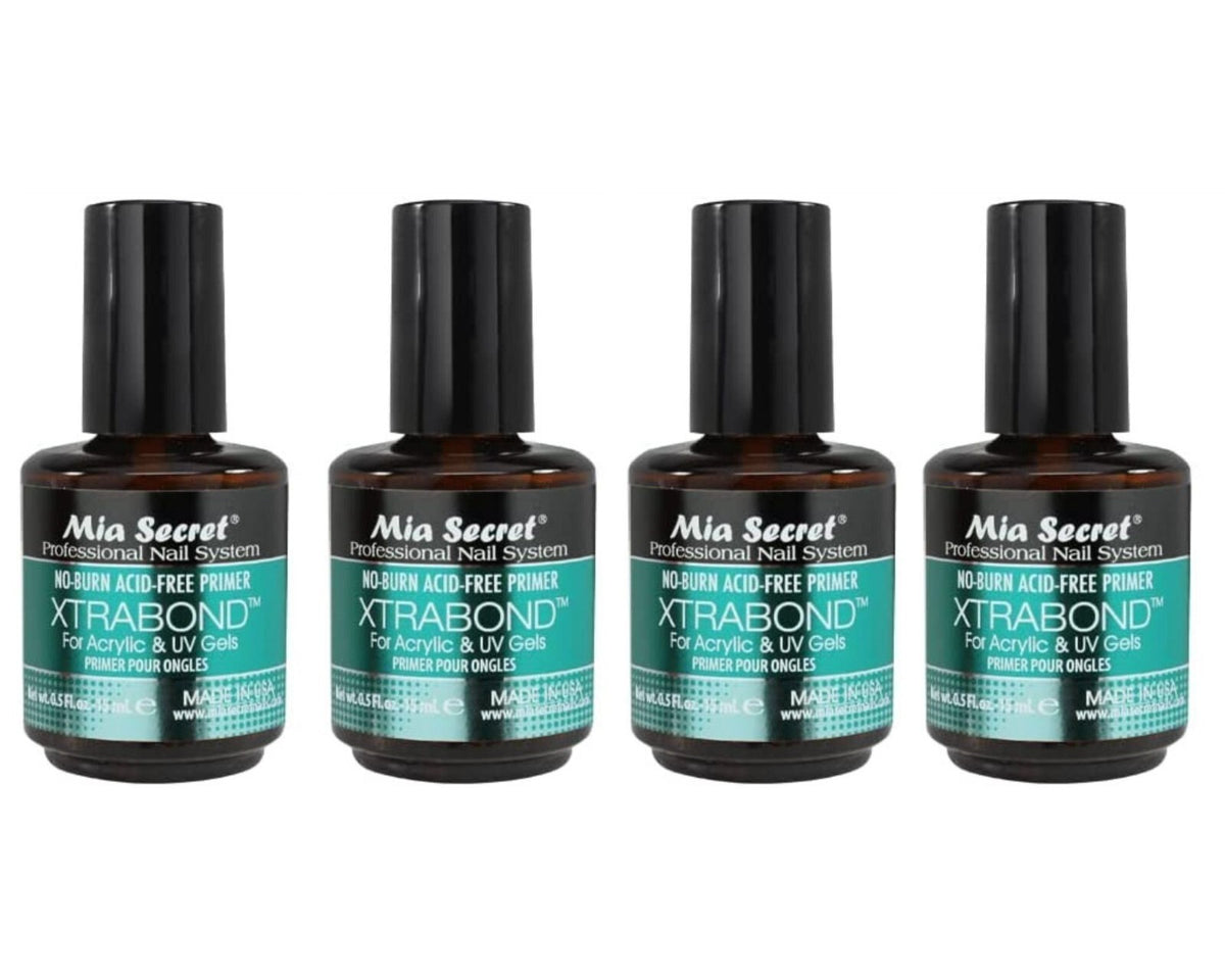 Nail Primer Set - Acid-Free, Non-Burn Adhesion for Gel & Acrylic Nails, 4 Pack