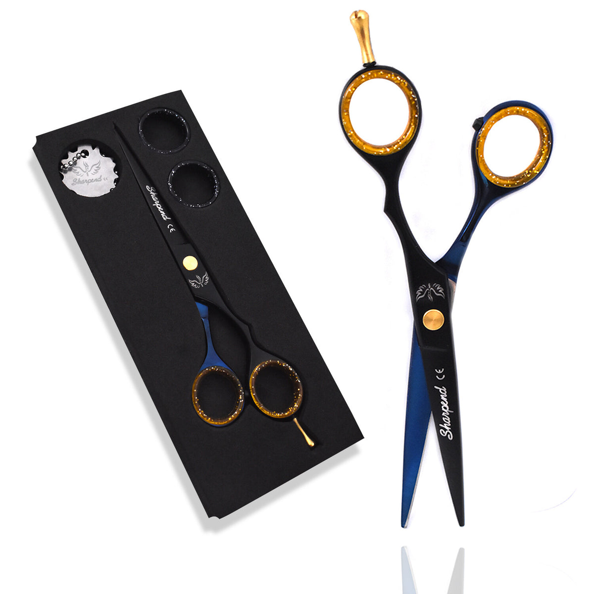 Professional Hairdressing Scissors Set for Salon Hair Cutting - 6 Inch Razor Edge Shears