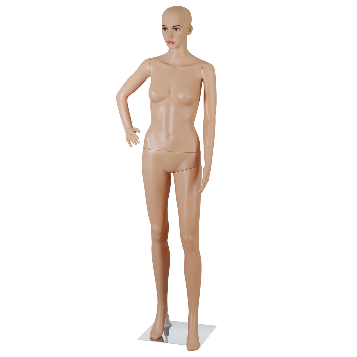 Full Body Female Mannequin with Metal Base Dress Form 69 Inches