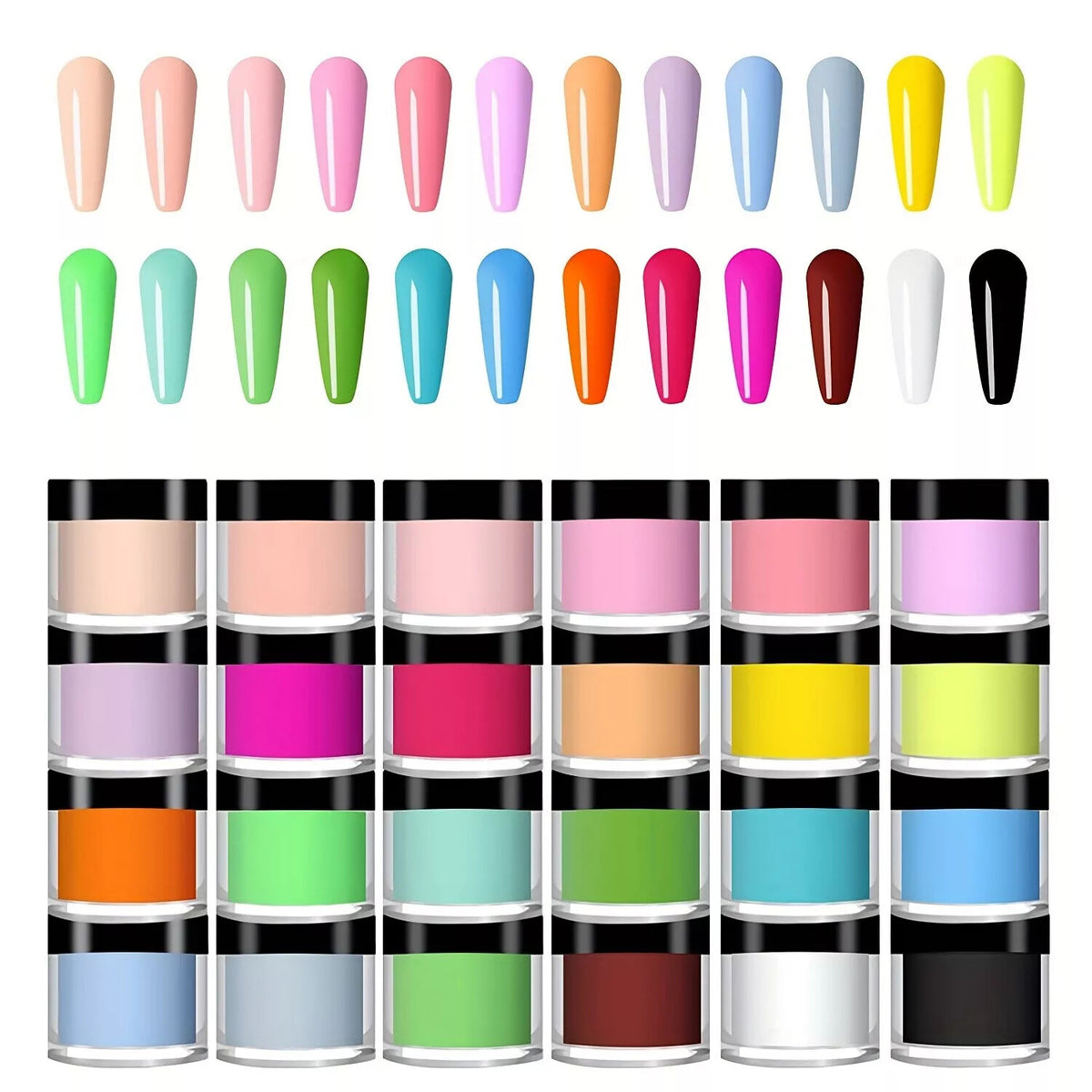 24-Color UV Gel Nail Polish Set - Builder & Art Nail Art Kit