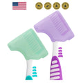 2pcs Silicone Denture Brush Covers Fit Most Toothbrushes Travel Friendly