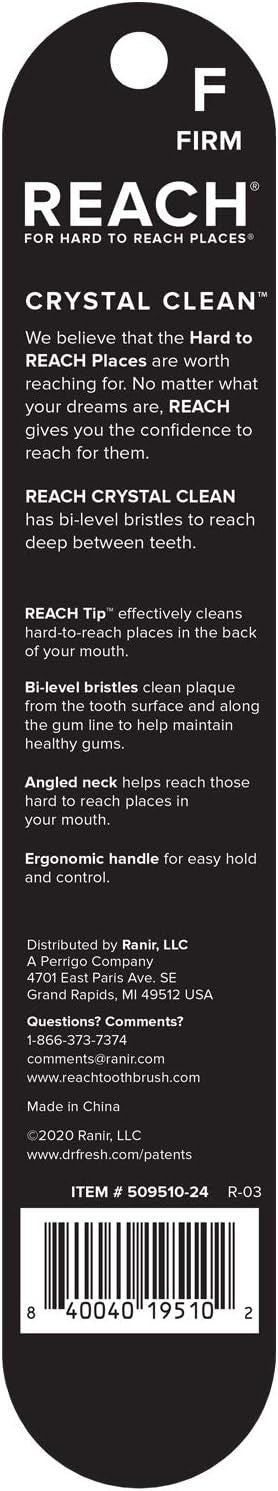Firm Bristle Toothbrushes 6 Pack - Deep Cleaning Manual Oral Care