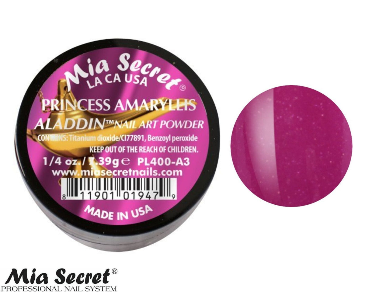 Nail Art Powder - Long Lasting, Water-Resistant Acrylic for Nails, 1/4oz - Princess Amaryllis Collection