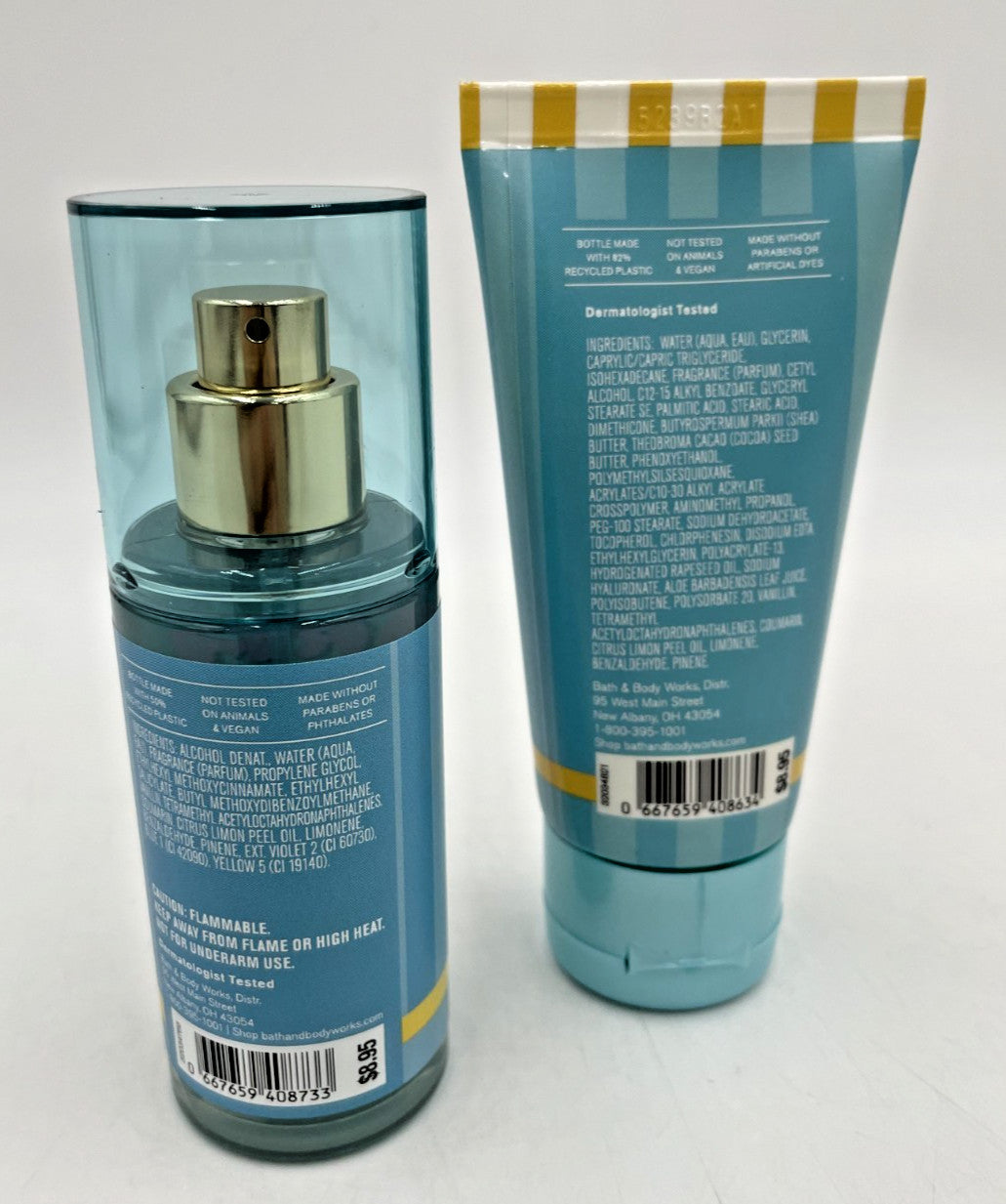Bath & Body Works Warm Butter Cookie Fragrance Mist & Body Cream Set Travel Size