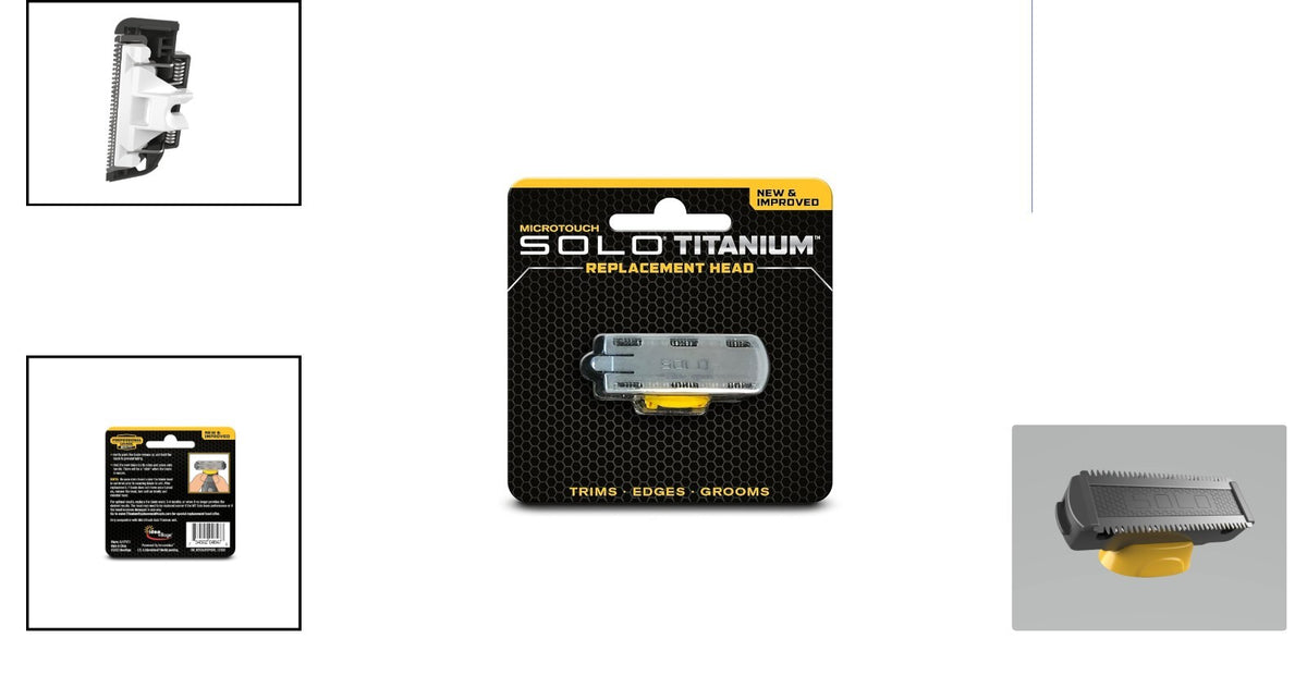 Titanium Replacement Blade for Microtouch Solo Hair Trimmer - Lightweight & Durable