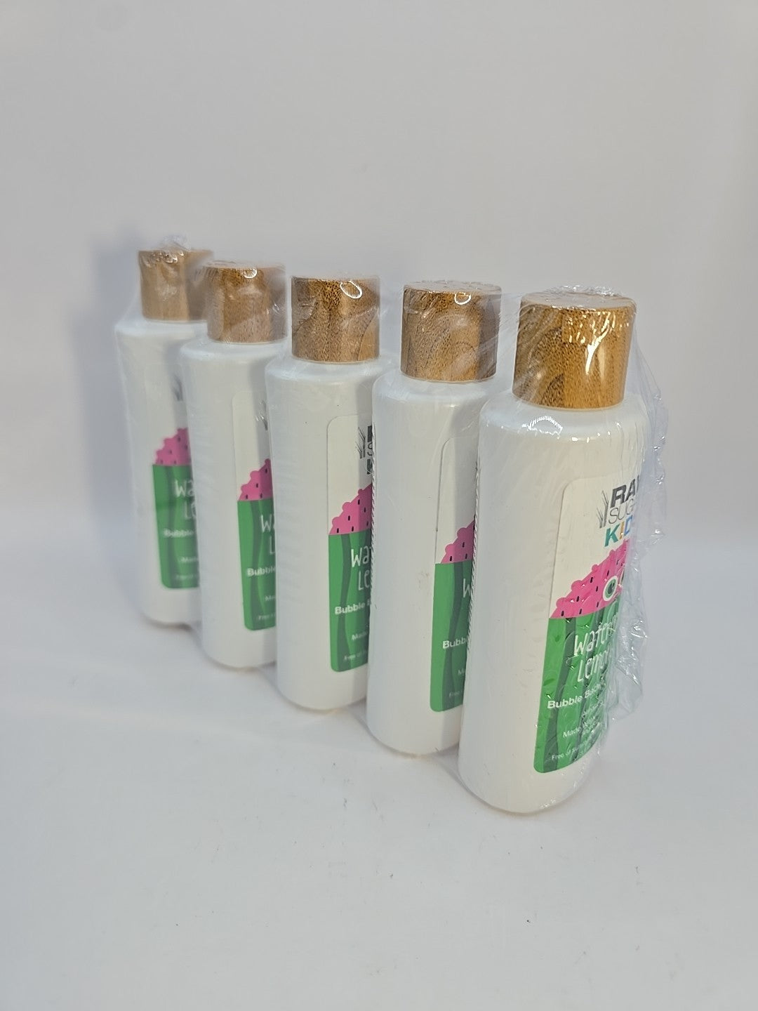 Raw Sugar Kids Watermelon Lemonade Bubble Bath Set - 5 Pack 3 fl oz
