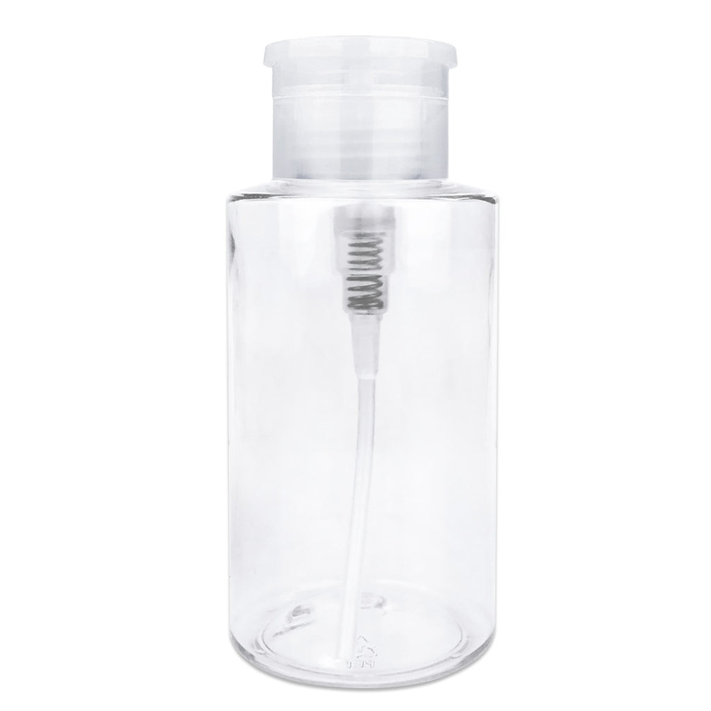 10 Oz Clear Plastic Liquid Pump Dispenser Bottle with Flip Top Cap