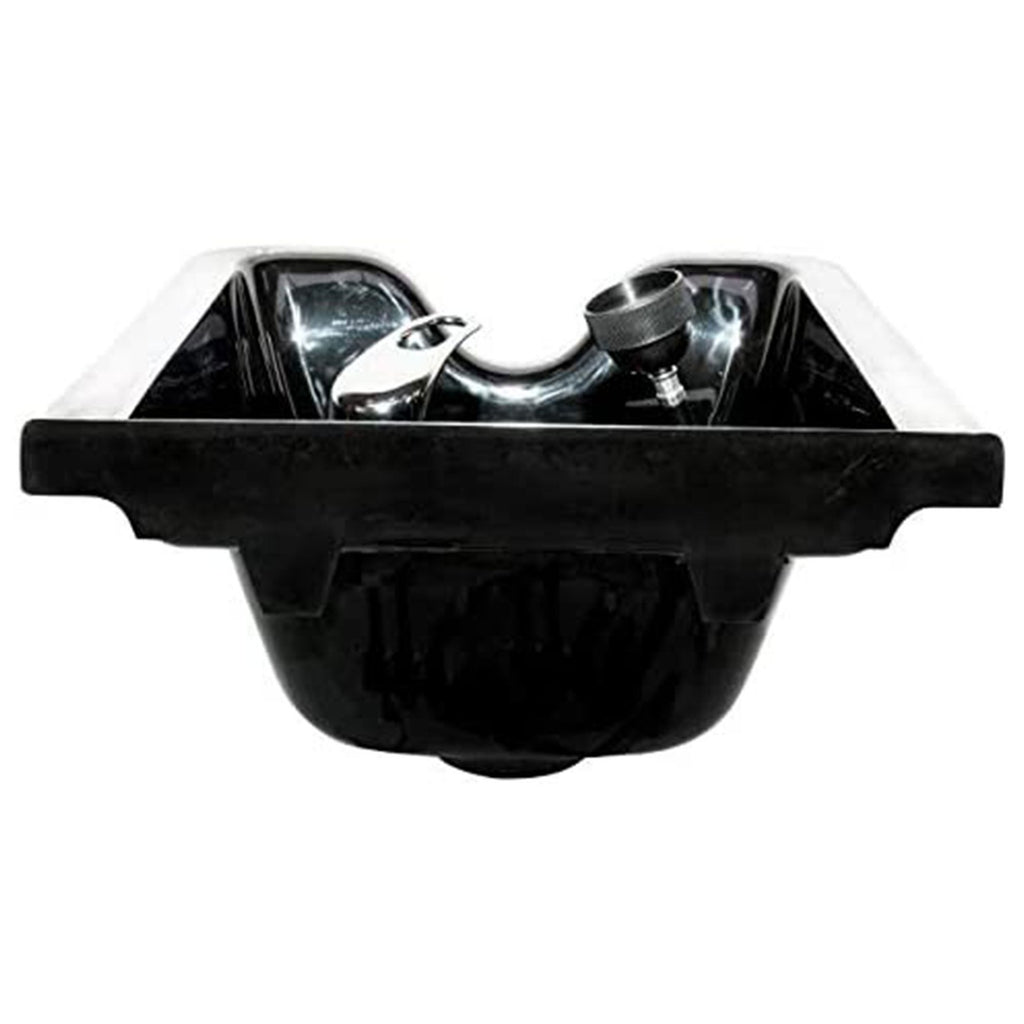 Professional Shampoo Bowl Set with Fixture for Salons, Black