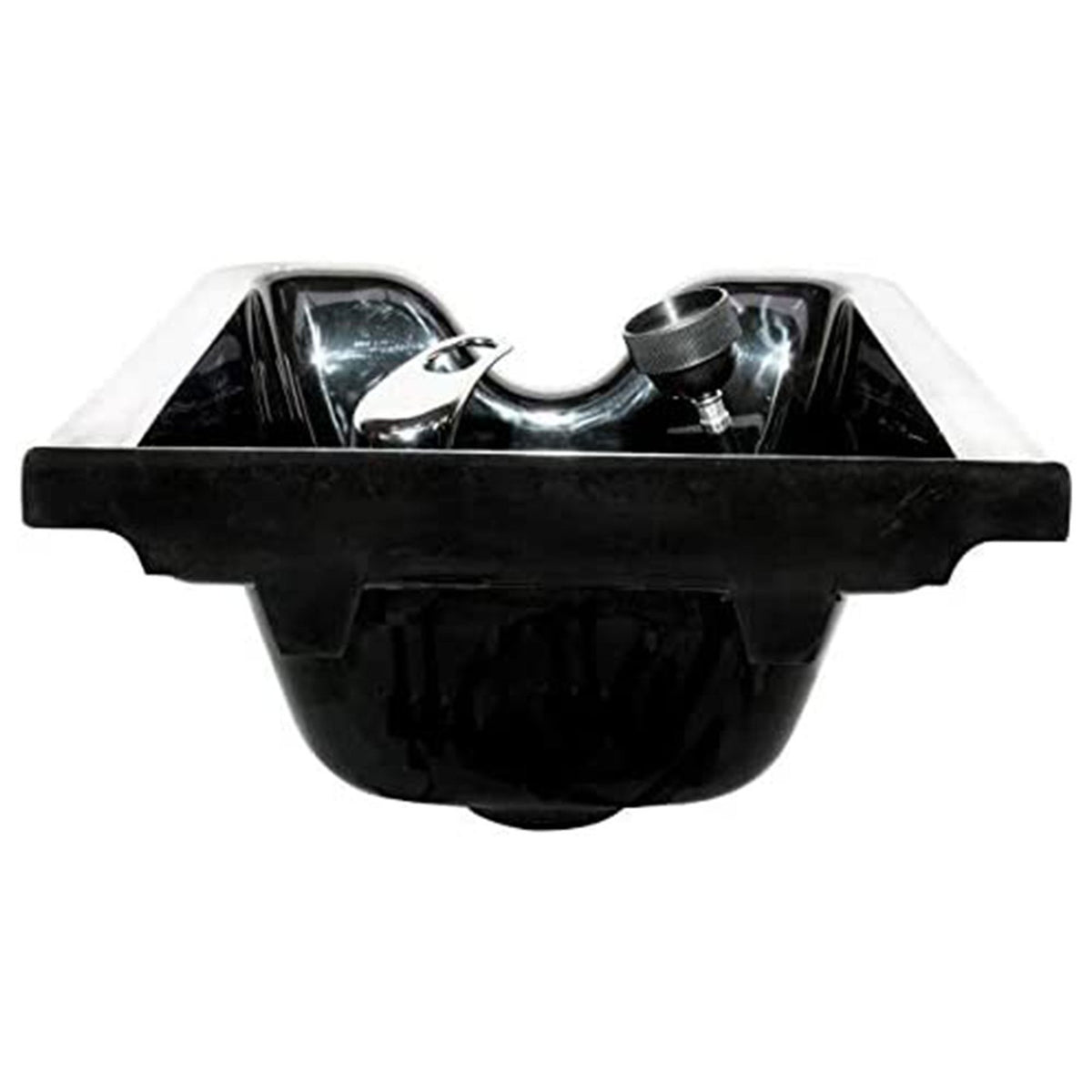 Professional Shampoo Bowl Set with Fixture for Salons, Black