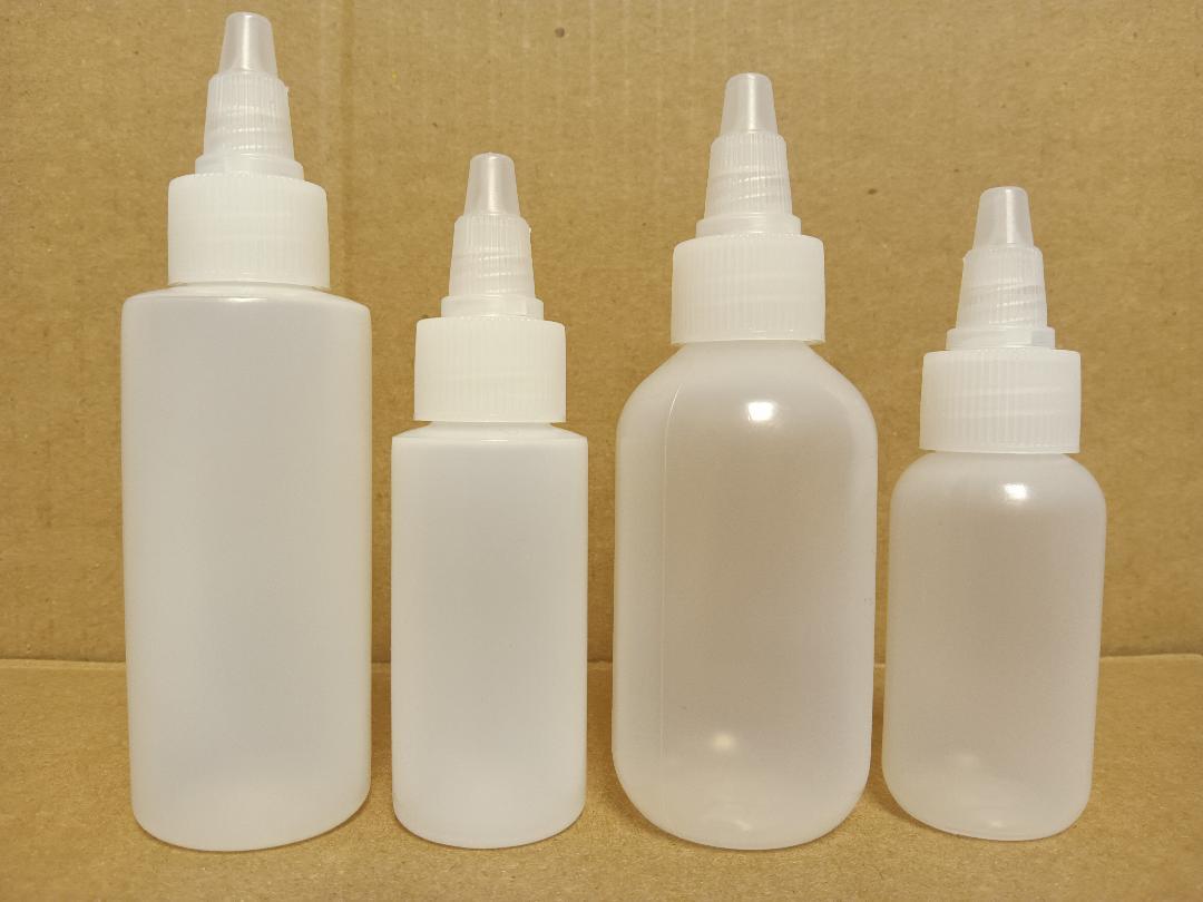Plastic Bottles with Twist Cap - 1 oz & 2 oz, Assorted Sizes & Quantities