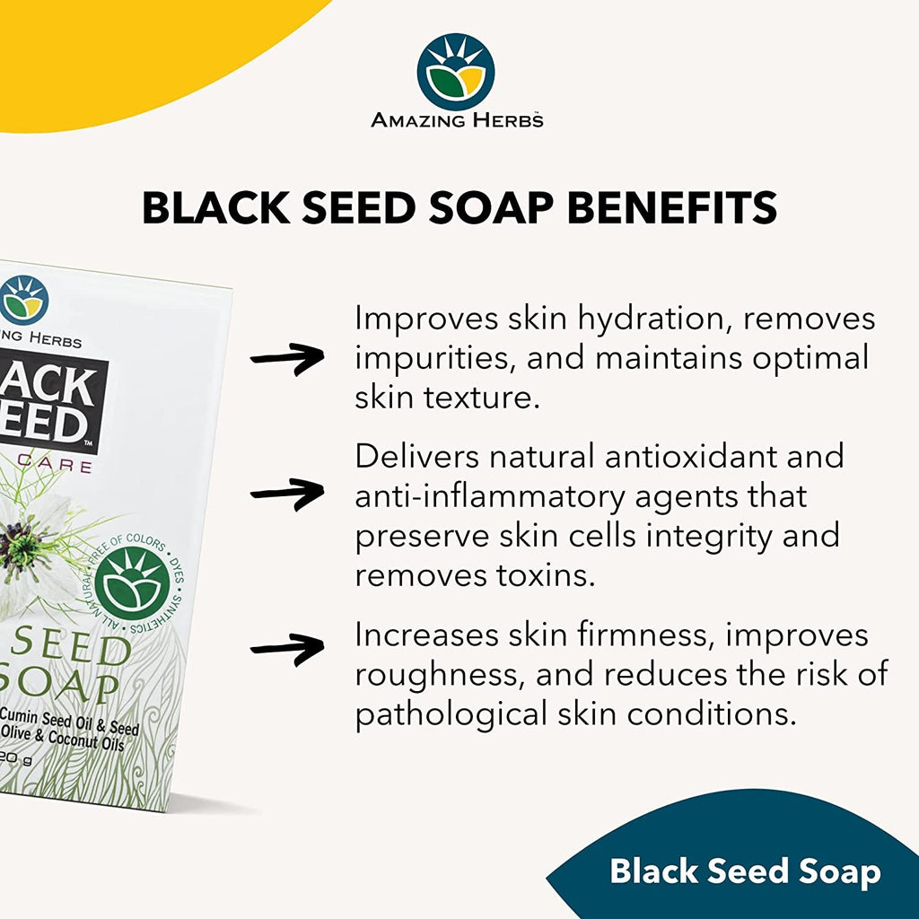 Black Seed Aloe Bar Soap with Pure Black Cumin Seed Oil - 4.25 oz