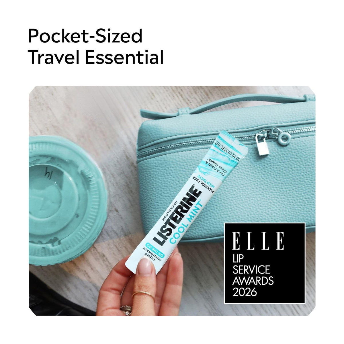 Alcohol-Free Mouthwash Packets - Cool Mint, Travel Size, 5 Pack