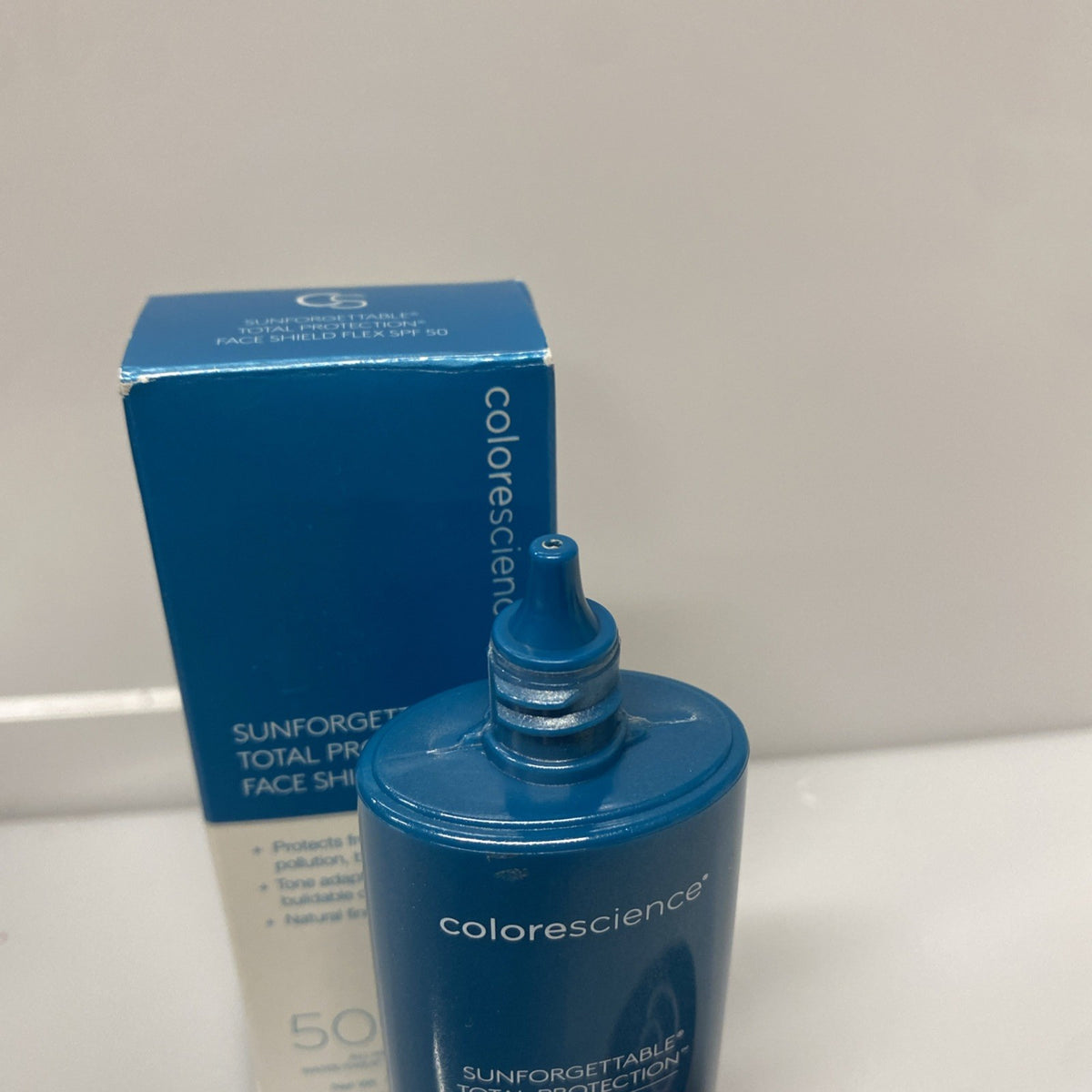 SPF 50 Sun Protection Face Sunscreen Light 1.8 Oz -Open Box
