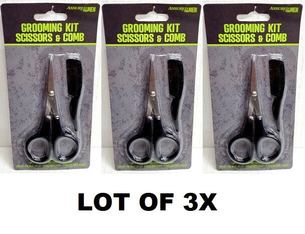 Mustache Grooming Kit with Scissors and Comb for Men - Beard Trimming Set
