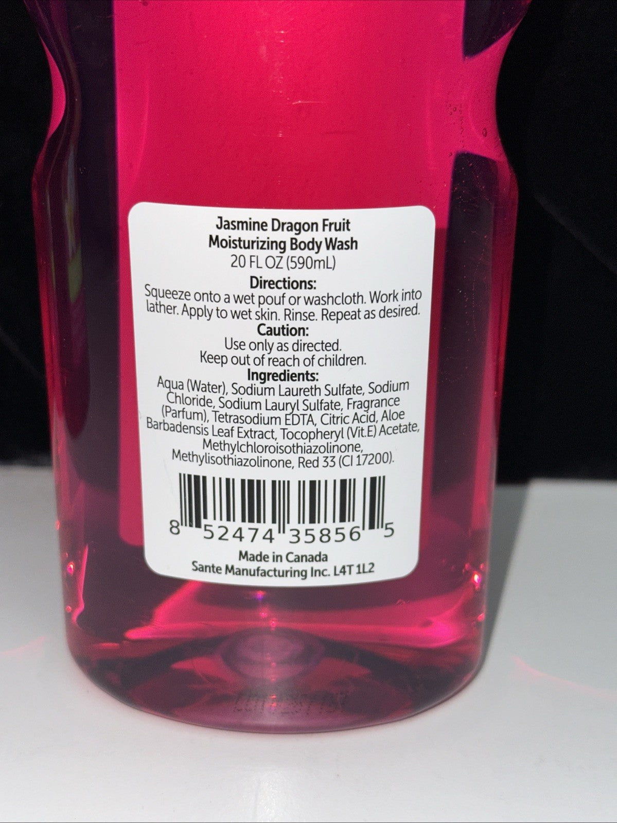3 Pack Jasmine Dragon Fruit Scented Body Wash - Bath Essentials Set