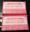 Dr Bronner's Cherry Blossom Magic Bar Soap - Limited Edition Vegan 2 x 5oz