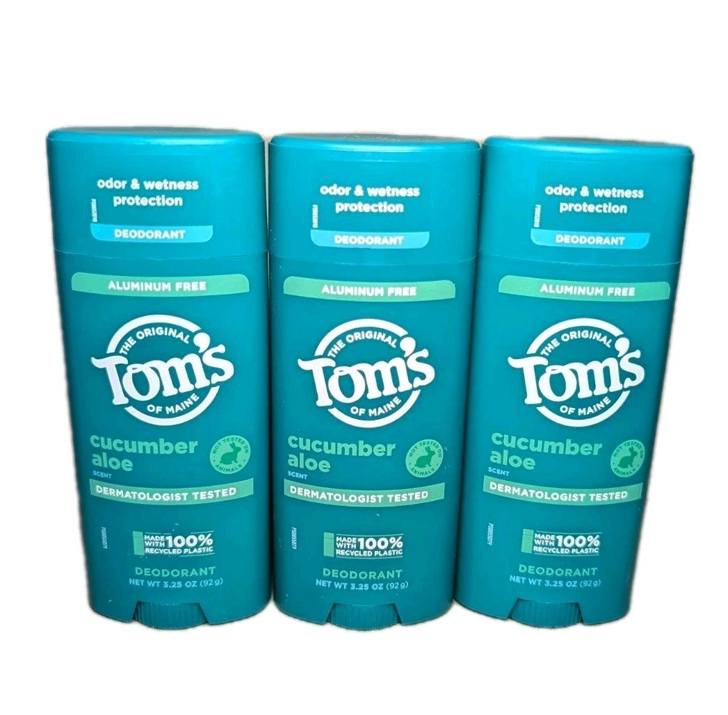 (3-Pack) Aluminum Free Deodorant Sticks - Cucumber Aloe Scent, 3.25oz | Natural & Fresh