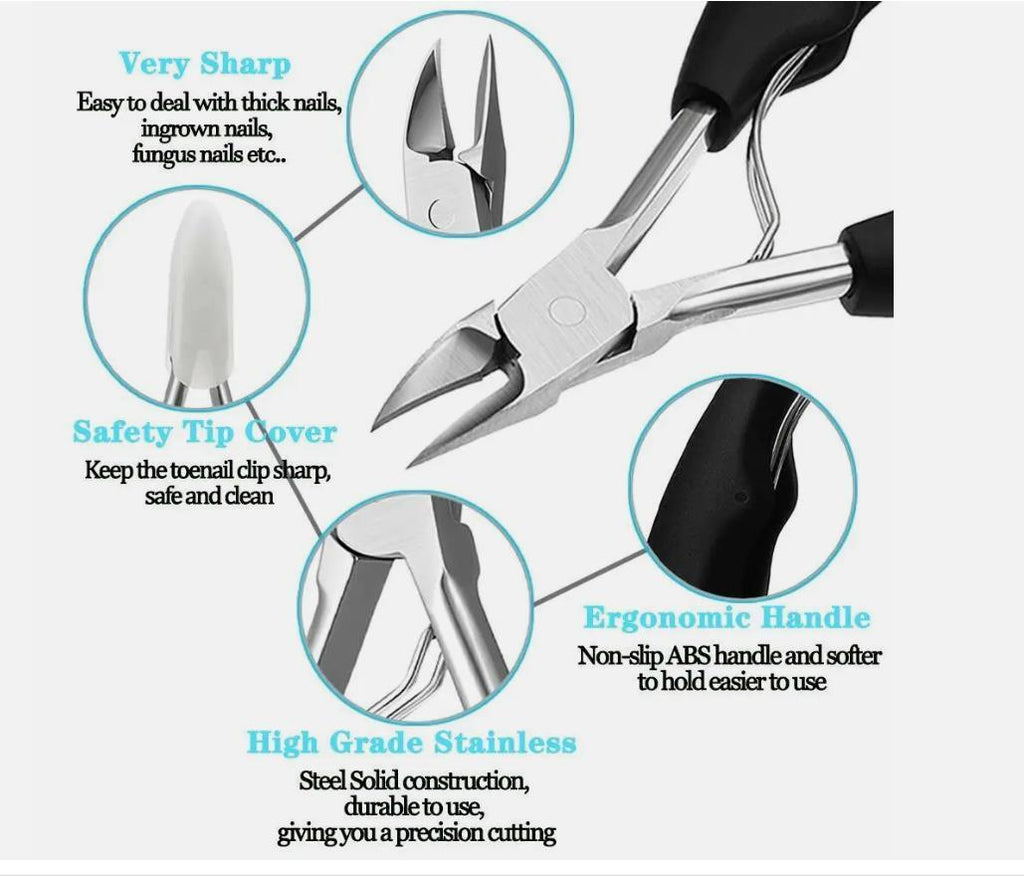Heavy Duty Toenail Clippers for Thick & Ingrown Nails - Precision Nail Scissor