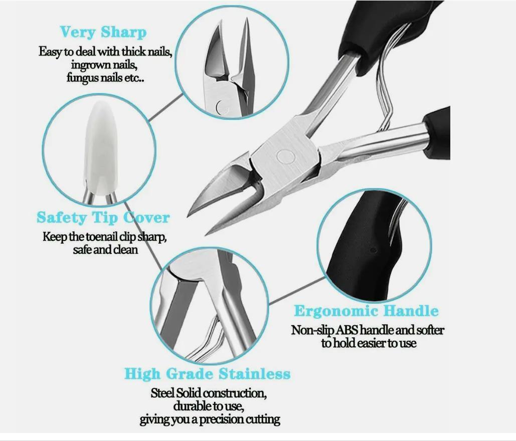 Heavy Duty Toenail Clippers for Thick & Ingrown Nails - Precision Nail Scissor