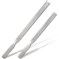 2-Pack Stainless Steel Toe Nail Files for Thick Nails - 4-Sided, Ergonomic Handles