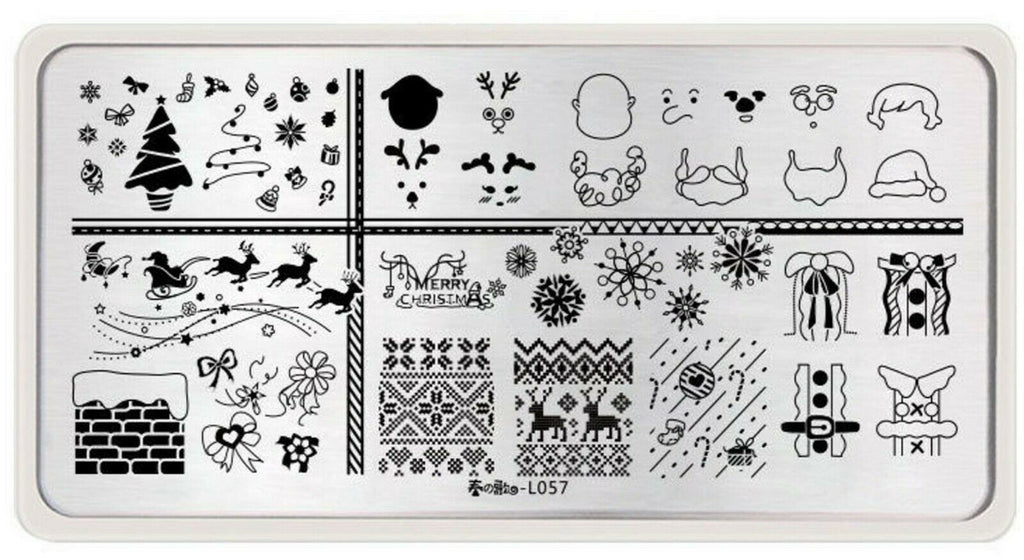 Christmas Elk Santa Claus Nail Art Stamping Plate for DIY Manicure