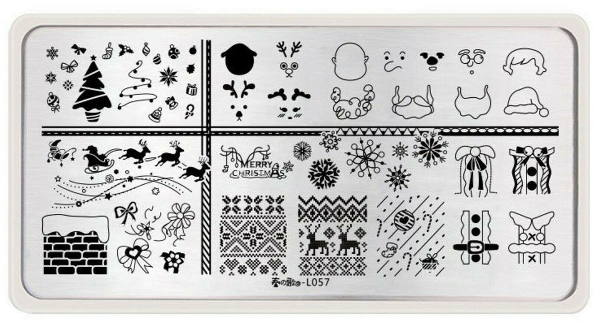Christmas Elk Santa Claus Nail Art Stamping Plate for DIY Manicure