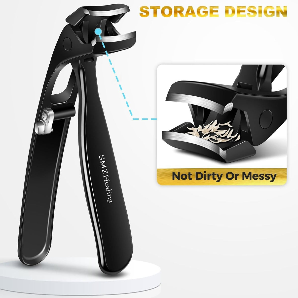 Heavy-Duty Toenail Clippers for Seniors Thick Nails Large Angled Head