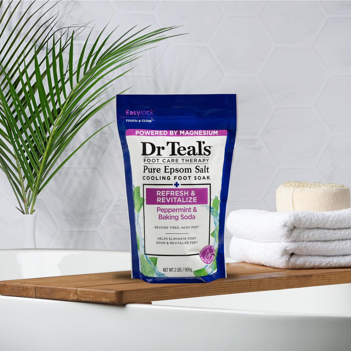 Epsom Salt Foot Soak with Peppermint & Baking Soda - 2 lbs Relief & Refreshment