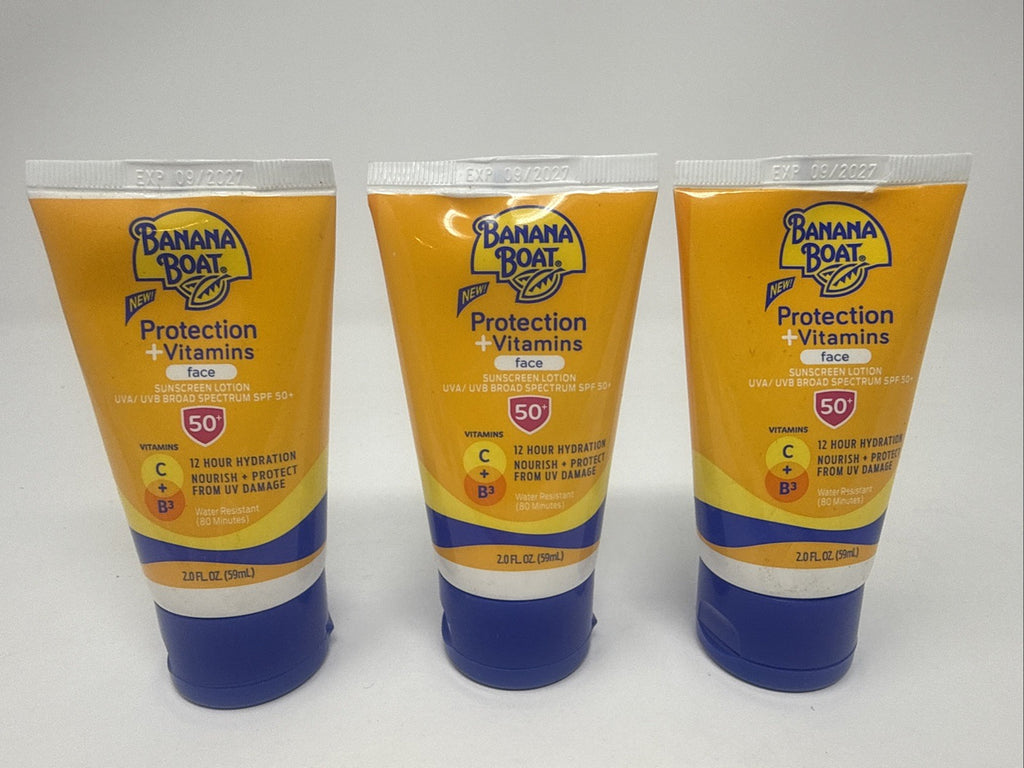Banana Boat SPF 50 Sunscreen Lotion with Vitamins C & B3 - 4.5 Oz Pack of 3