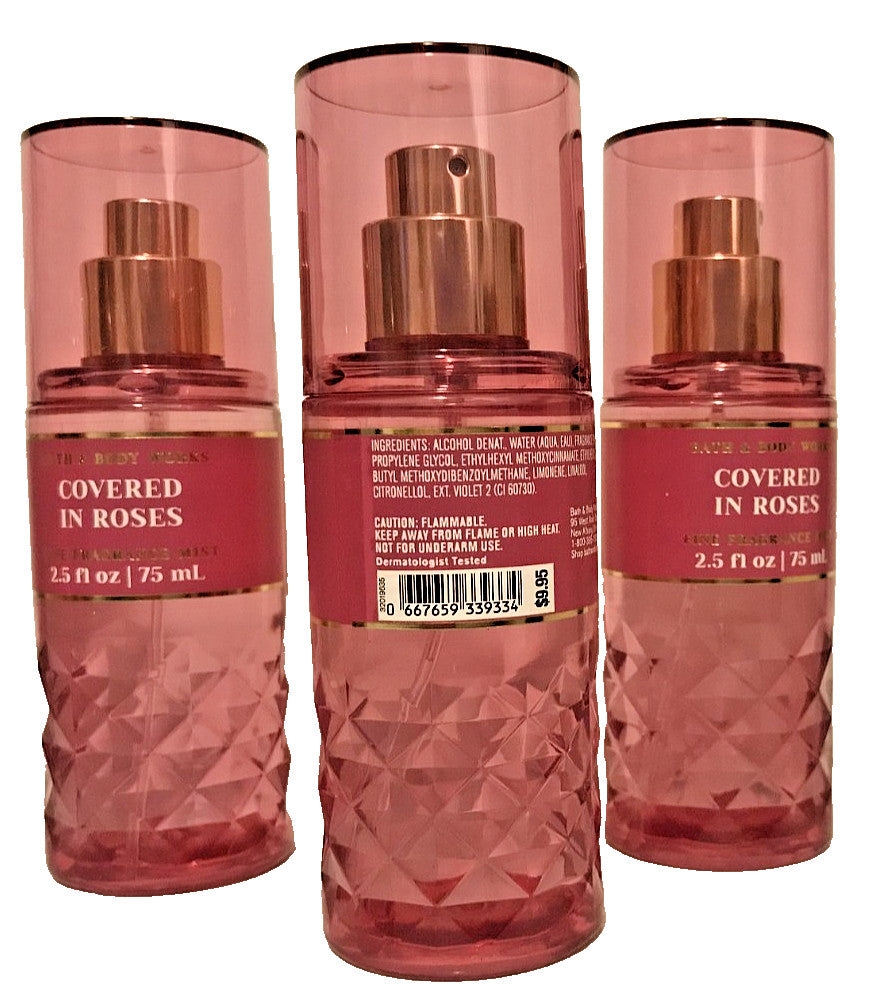 Covered in Roses Fragrance Mist Spray - Travel Size Body Spray 2.5 Oz
