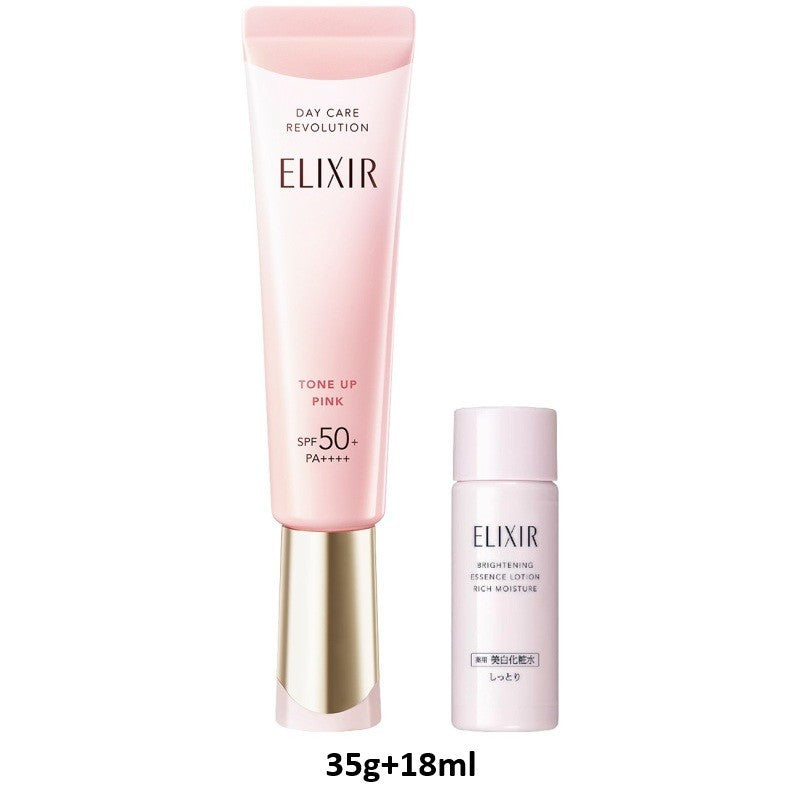 Shiseido Elixir Day Care Pink SPF50+ PA++++ 35g - Brightening & UV Protection