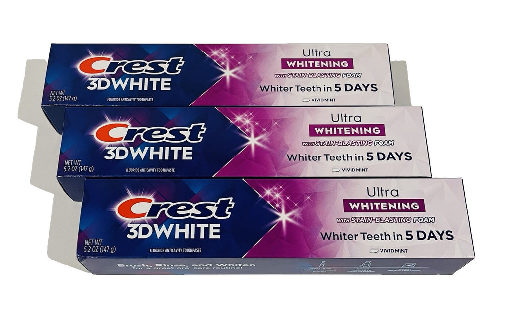 Whitening Toothpaste with Fluoride - Vivid Mint, 3 Pack, 15.6 oz