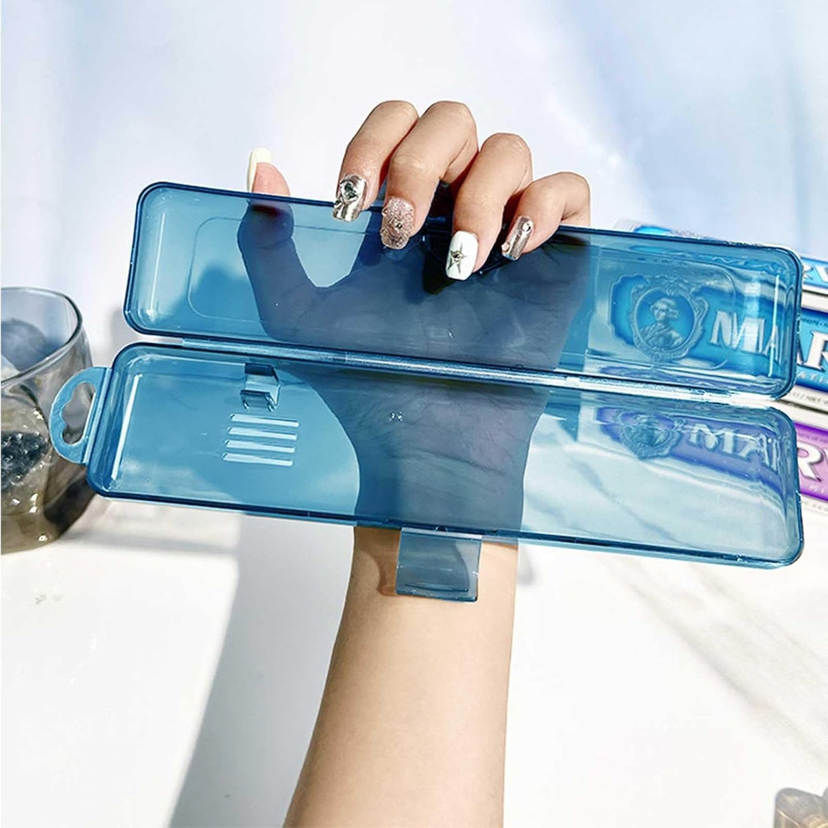 Travel Toothbrush Case 2 Pack Breathable Portable Holder for Camping & Gym