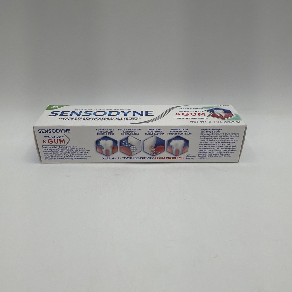 Sensodyne Gum Sensitive Toothpaste Clean & Fresh 3.4 Oz - 2 Pack
