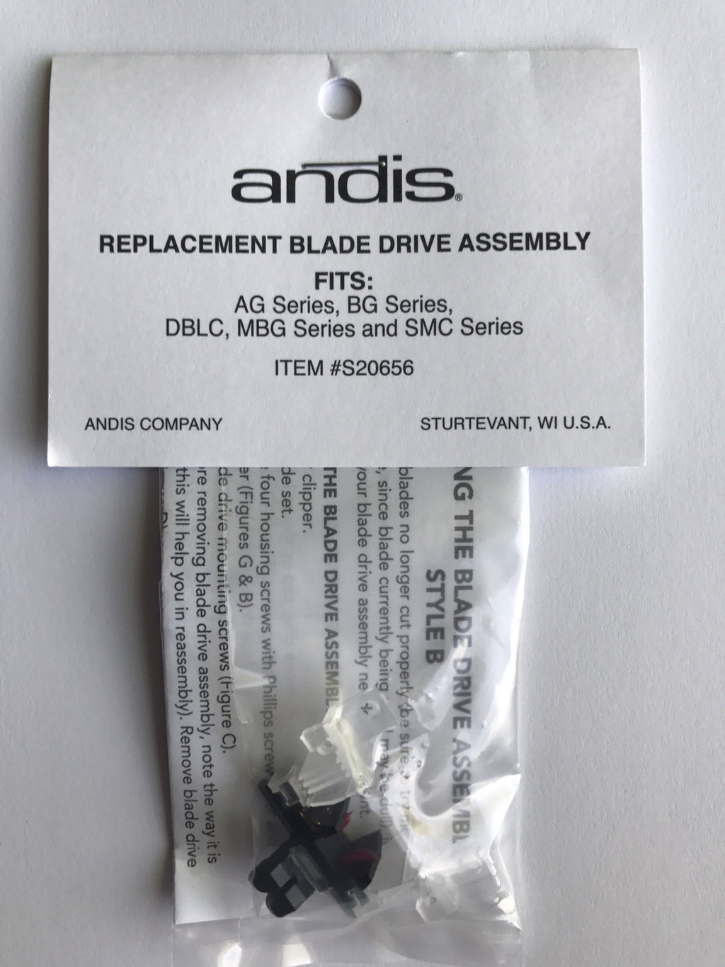 Andis Replacement Blade Drive Assembly Pack - Compatible with Clipper Models