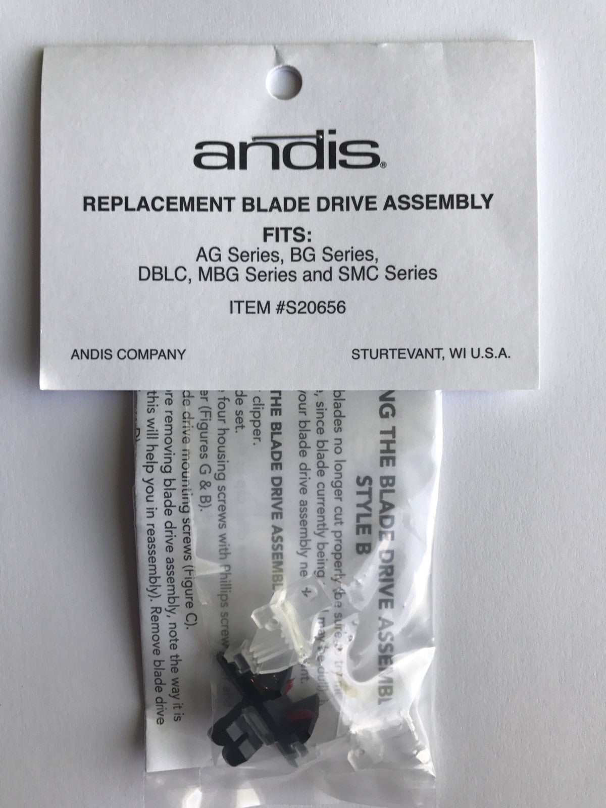 Andis Replacement Blade Drive Assembly Pack - Compatible with Clipper Models